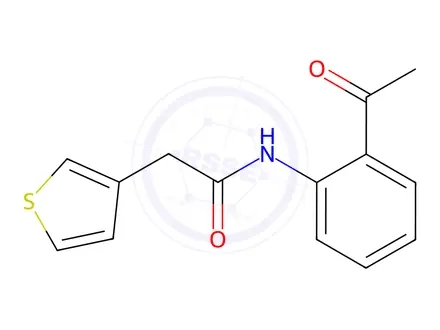 Chemical structure of n-(2-Acetylphenyl)-2-(thiophen-3-yl)acetamide