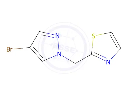 Chemical structure of 2-[(4-Bromo-1h-pyrazol-1-yl)methyl]-1,3-thiazole