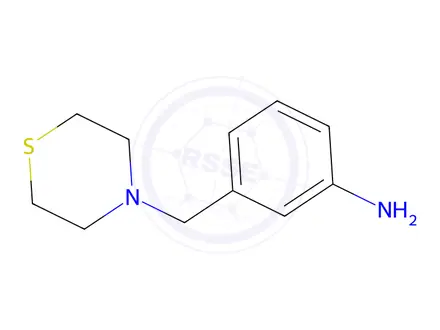 Chemical structure of 3-(thiomorpholin-4-ylmethyl)aniline