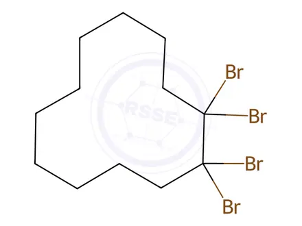 Chemical structure of TETRABROMOCYCLODODECANE