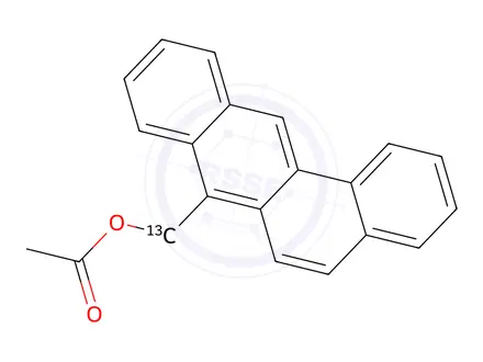Chemical structure of Benz[a]anthracene-7-methanol-13C 7-Acetate