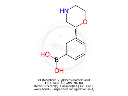 Chemical structure of (3-(Morpholin-2-yl)phenyl)boronic acid