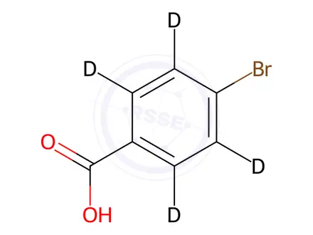 Chemical structure of 4-bromobenzoic-2,3,5,6-d4 acid