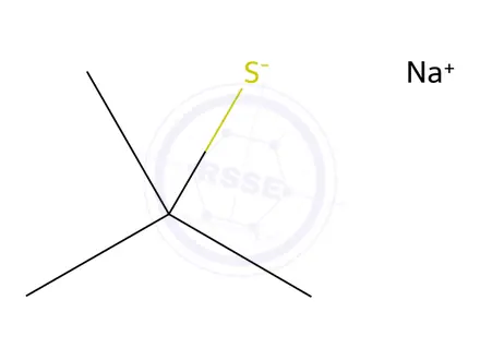 Chemical structure of Sodium 2-methyl-2-propanethiolate