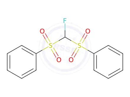 Chemical structure of (Fluoromethylenedisulfonyl)dibenzene