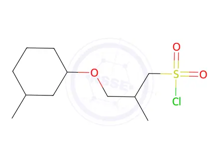 Chemical structure of 2-Methyl-3-((3-methylcyclohexyl)oxy)propane-1-sulfonyl chloride