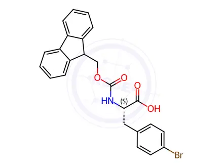 Chemical structure of Fmoc-p-bromo-Phe-OH