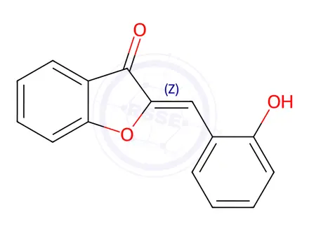 Chemical structure of (2Z)-2-[(2-hydroxyphenyl)methylidene]-1-benzofuran-3-one