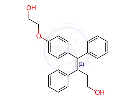 Chemical structure of (Z)-4-(4-(2-Hydroxyethoxy)phenyl)-3,4-diphenylbut-3-en-1-ol