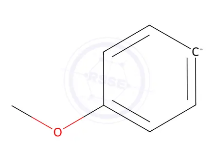 Chemical structure of 4-Methoxyphenylmagnesium Bromide (1M in THF)