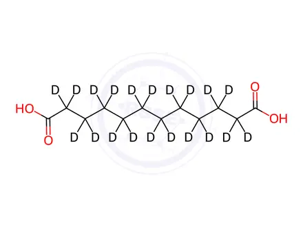 Chemical structure of Dodecanedioic-d20 Acid