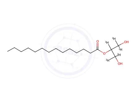 Chemical structure of 2-Myristoylglycerol-d5