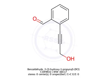 Chemical structure of Benzaldehyde, 2-(3-hydroxy-1-propynyl)-(9CI)