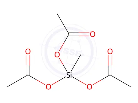 Chemical structure of Methyltriacetoxysilane