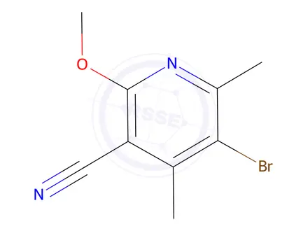 Chemical structure of 5-Bromo-2-methoxy-4,6-dimethylnicotinonitrile
