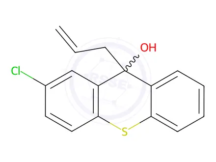 Chemical structure of 9-Allyl-2-chlorothioxanthen-9-ol