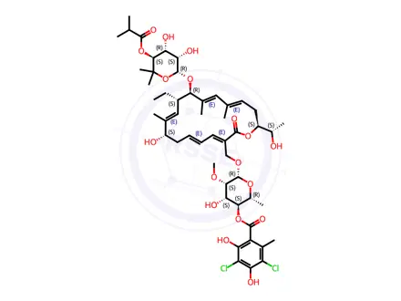 Chemical structure of Fidaxomicin Impurity 43