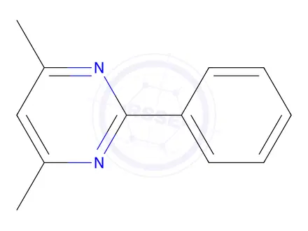 Chemical structure of 4,6-dimethyl-2-phenylpyrimidine