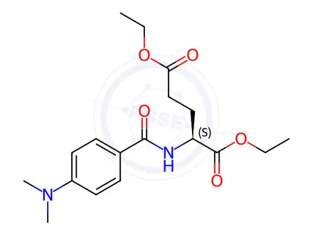 Chemical structure of (S)-diethyl 2-(4-(dimethylamino)benzamido)pentanedioate
