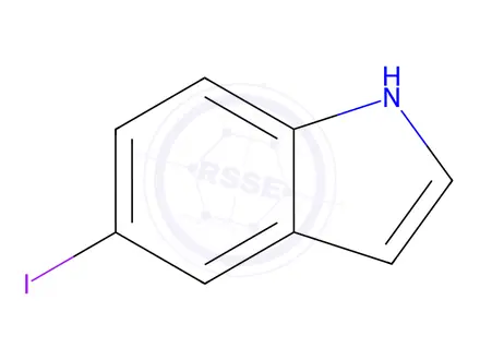 Chemical structure of 5-Iodoindole