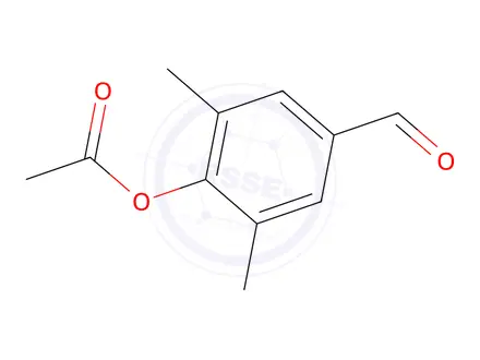 Chemical structure of 4-Formyl-2,6-dimethylphenyl acetate