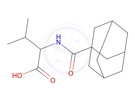 Chemical structure of 2-(Adamantan-1-ylformamido)-3-methylbutanoic Acid