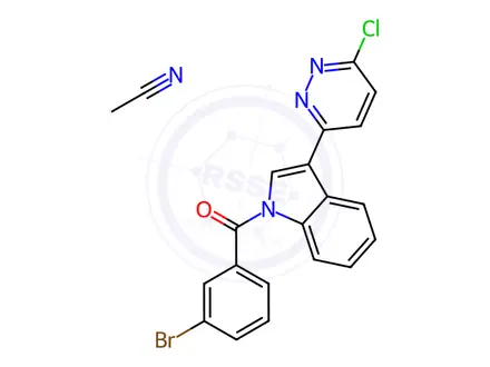Chemical structure of (3-bromophenyl)[3-(6-chloro-3-pyridazinyl)-1H-indol-1-yl]methanone
