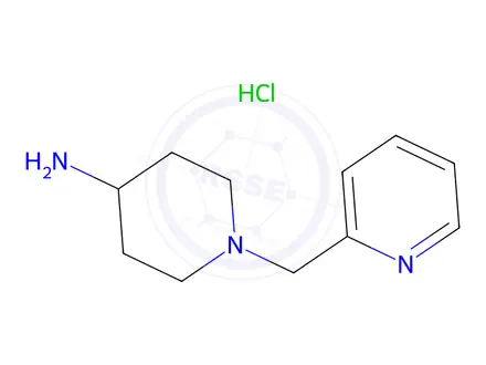 Chemical structure of 1-(Pyridin-2-ylmethyl)piperidin-4-amine hydrochloride