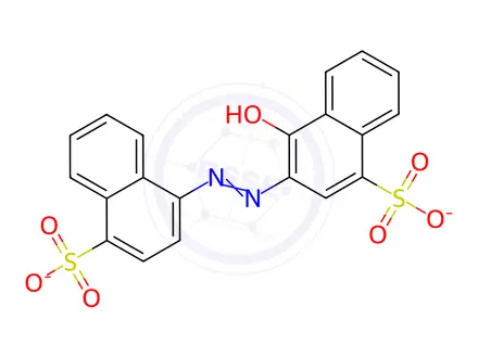 Chemical structure of Azorubin
