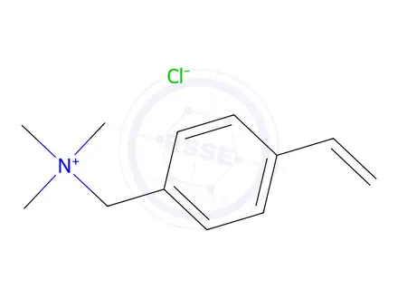 Chemical structure of N,N,N-Trimethyl-1-(4-vinylphenyl)methanaminium Chloride