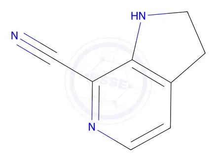 Chemical structure of 1H,2H,3H-pyrrolo[2,3-c]pyridine-7-carbonitrile