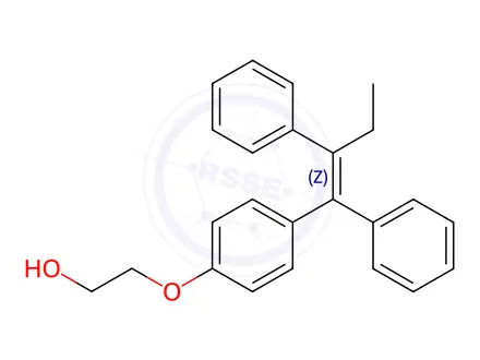 Chemical structure of (Z)-2-(4-(1,2-Diphenylbut-1-en-1-yl)phenoxy)ethan-1-ol