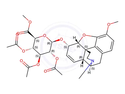 Chemical structure of Codeine b-D-Glucuronide Triacetate Methyl Ester