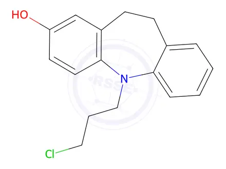Chemical structure of 5-(3-Chloropropyl)-10,11-dihydro-2-hydroxy-5H-dibenz[b,f]azepine