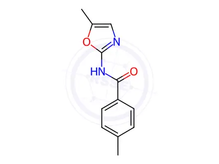 Chemical structure of Benzamide, 4-methyl-N-(5-methyl-2-oxazolyl)-