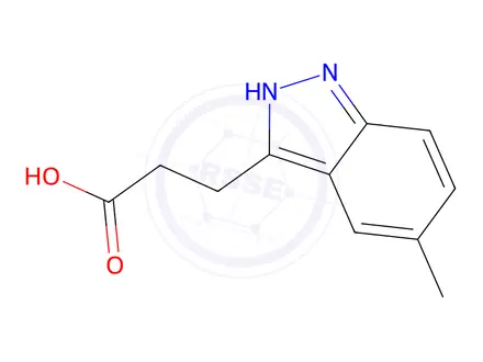 Chemical structure of 3-(5-Methyl-1H-indazol-3-yl)propanoic acid