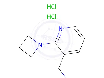 Chemical structure of (2-(Azetidin-1-yl)pyridin-3-yl)methanamine dihydrochloride