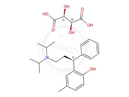 Chemical structure of (S)-Tolterodine D-Tartrate