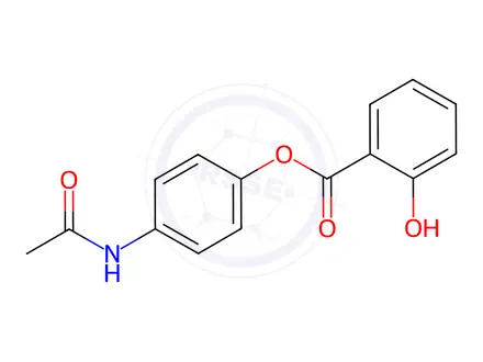 Chemical structure of Benorilate Impurity 36 (Acetaminosalol)