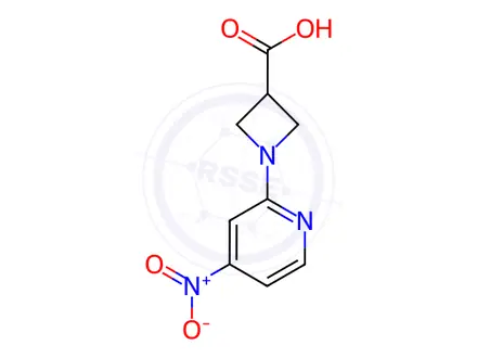 Chemical structure of 1-(4-nitropyridin-2-yl)azetidine-3-carboxylic acid