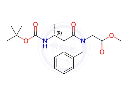 Chemical structure of N-[(3R)-3-[[(1,1-Dimethylethoxy)carbonyl]amino]-1-oxobutyl]-N-(phenylmethyl)glycine methyl ester
