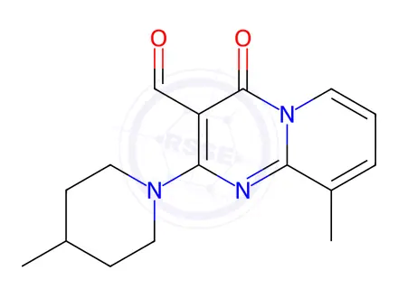 Chemical structure of 9-METHYL-2-(4-METHYLPIPERIDIN-1-YL)-4-OXO-4H-PYRIDO[1,2-A]PYRIMIDINE-3-CARBALDEHYDE