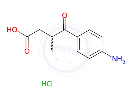 Chemical structure of 4-(4-Aminophenyl)-3-methyl-4-oxobutanoic Acid Hydrochloride