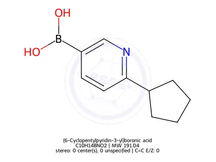 Chemical structure of (6-Cyclopentylpyridin-3-yl)boronic acid