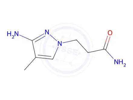 Chemical structure of 3-(3-Amino-4-methyl-1h-pyrazol-1-yl)propanamide