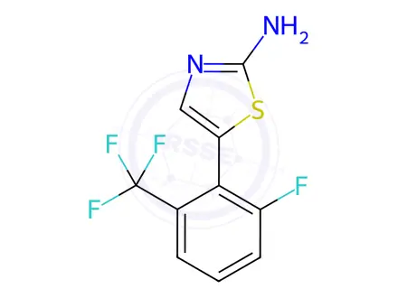 Chemical structure of 5-(2-Fluoro-6-(trifluoromethyl)phenyl)thiazol-2-amine