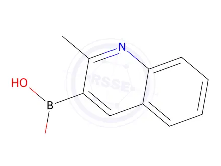 Chemical structure of B-(2-Methyl-3-quinolinyl)boronic acid