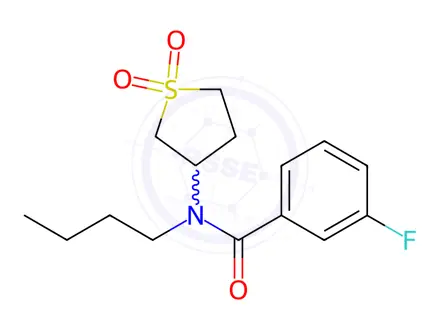Chemical structure of N-Butyl-N-(1,1-dioxidotetrahydrothiophen-3-yl)-3-fluorobenzamide