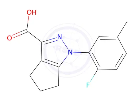 Chemical structure of 1-(2-fluoro-5-methylphenyl)-1H,4H,5H,6H-cyclopenta[c]pyrazole-3-carboxylic acid