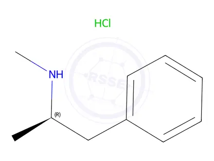 Chemical structure of (R)-(-)-Methamphetamine hydrochloride